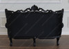 Black Velvet Gothic Loveseat w/ Tufted Back