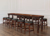 Genuine Leather Round Bar Height Backless Swivel Barstool (Poznan)