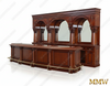 16ft Mahogany Brunswick Pub Bar w/Brass Foot Rails