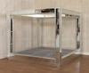 Mirrored Glass Four Post Canopy Bed