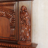 King James Mahogany Ornate Hand Carved Four Post Canopy Bed
