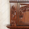 King James Mahogany Ornate Hand Carved Four Post Canopy Bed
