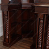 Mahogany Stained Glass Corner Canopy Home Pub Bar (91"H )