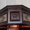 Mahogany Stained Glass Corner Canopy Home Pub Bar (91"H )