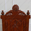 Ornate  Church Bishop's Throne Chair w/ Genuine Leather