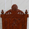 Solid Mahogany Church Bishop's Throne Chair w/ Genuine Leather