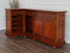 Custom Pecan Victorian L-Shape Corner Home Pub Bar