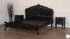3pc Distressed Black French Rococo Bedroom Set