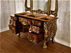 Custom Rococo Crossbanded Inlay Ladies Make up Vanity
