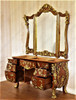 Custom Rococo Crossbanded Inlay Ladies Make up Vanity