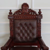Custom Church Bishop's Throne Chair w/ Brown Leather