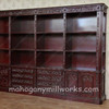 12ft Dark Mahogany President's Executive Resolute Open Bookcase