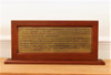 Large Framed Solid Brass Oval Office Resolute Plaque Inscription (24" x 11")