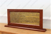 Large Framed Solid Brass Oval Office Resolute Plaque Inscription (24" x 11")