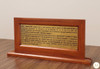 Framed Solid Brass Oval Office Resolute Plaque Inscription (20" x 10")