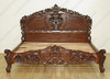 French Rococo Carved Panel Bed
