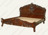 French Rococo Carved Panel Bed