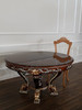 60" Round Marquetry Inlay Dining Table