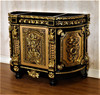 Black & Gold Ornate Bathroom Vanity Mirror Set