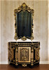 Black & Gold Ornate Bathroom Vanity Mirror Set