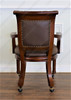 5pc Mahogany Poker/Game Table Set w/ 4 Chairs