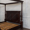 Casablanca Tobacco Finish Canopy Bed w/ Plain Panel headboard