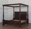 Casablanca Tobacco Finish Canopy Bed w/ Plain Panel headboard