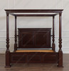 Casablanca Tobacco Finish Canopy Bed w/ Plain Panel headboard