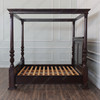 Casablanca Tobacco Finish Canopy Bed w/ Plain Panel headboard