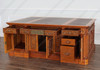 6.5ft Natural Light Mahogany Presidential Resolute Office Desk