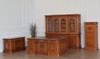 Natural Light Mahogany Presidential Resolute Breakfront Bookcase