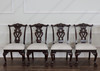 Dark Mahogany Chippendale Ball & Claw Dining Side Chairs (4)