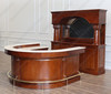 Mahogany U-Shape Marble top Horseshoe Bar