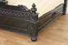 Black Gothic Lion Carved Bed