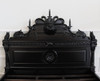 Custom Black Gothic Cat Bed w/ Carved Cat Statues