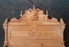 Custom Black Gothic Cat Bed w/ Carved Cat Statues