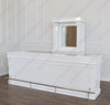 10ft White Corinthian Pub Bar Set w/ Bartender Working Area
