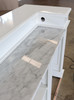 10ft White Corinthian Pub Bar w/ Bartender Working Area
