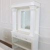 10ft White Corinthian Pub Bar w/ Bartender Working Area