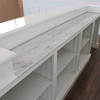 10ft White Corinthian Pub Bar w/ Bartender Working Area
