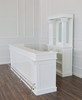 10ft White Corinthian Pub Bar w/ Bartender Working Area