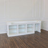 10ft White Corinthian Pub Bar w/ Bartender Working Area