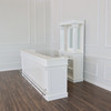10ft White Corinthian Pub Bar w/ Bartender Working Area