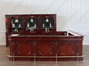 15ft Custom Mahogany L-Shape Pub Bar Set (15ft x 87"H)