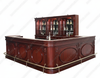 15ft Custom Mahogany L-Shape Pub Bar (15ft x 87"H)