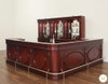 15ft Mahogany/Cherry L-Shape Pub Bar (15ft x 87"H)