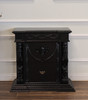 3pc Black Satin Finish Gothic Gargoyle Bedroom Set