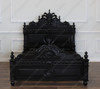 3pc Black Satin Gothic Gargoyle Bedroom Set