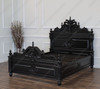3pc Black Satin Finish Gothic Gargoyle Bedroom Set