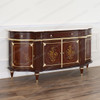 Louis XVI Marquetry Sideboard w/ Calacatta Oro Marble Top